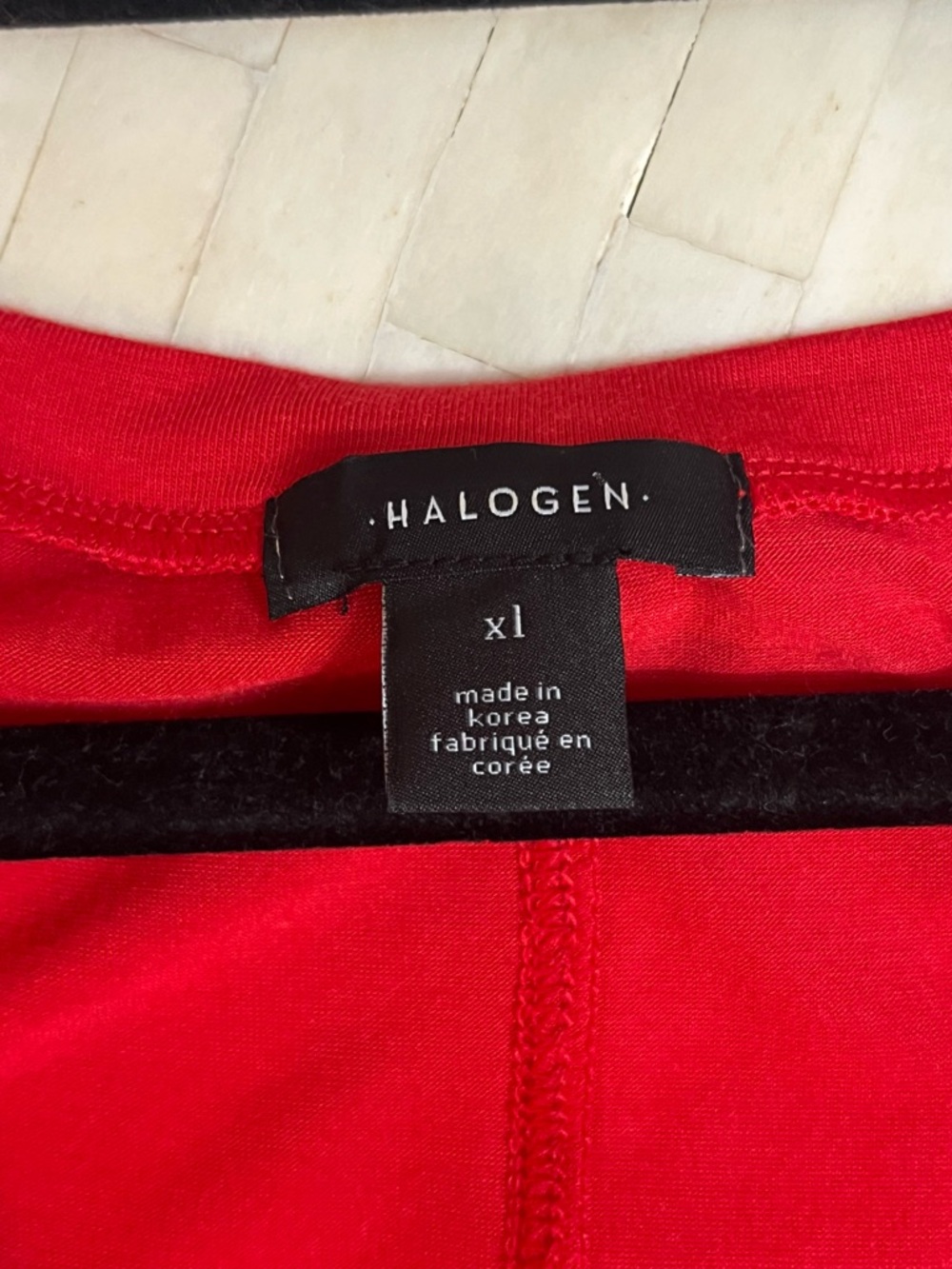 Halogen Modal V-Neck Slouchy Tee Short Sleeve Red size XL - Picture 3 of 7